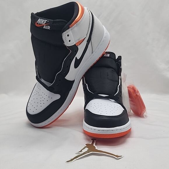 NIKE JORDAN AIR 1 RETRO HIGH OG GS ELECTRO ORANGE SNEAKERS 5Y 575441-180 NIB - Picture 14 of 16